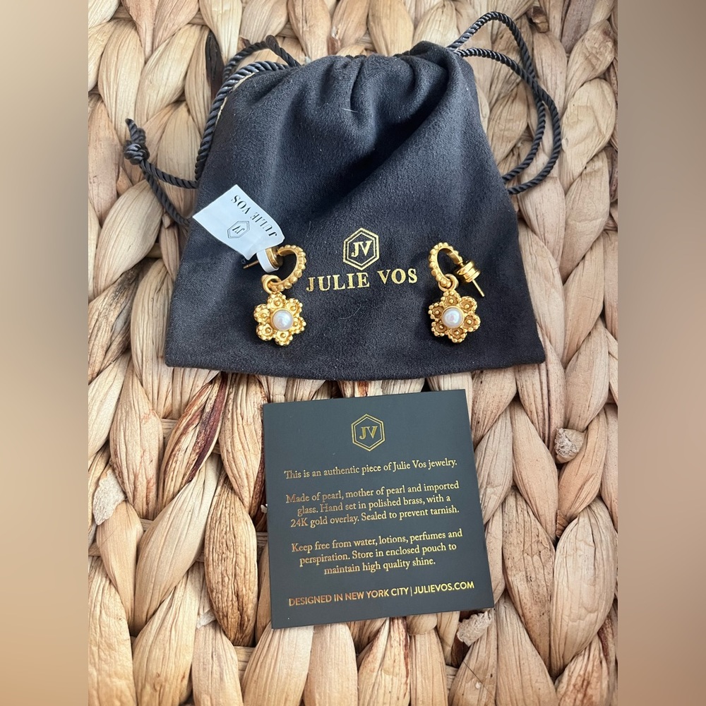 NWT Colette Hoop & Charm Julie Vos Earrings - Picture 1 of 5